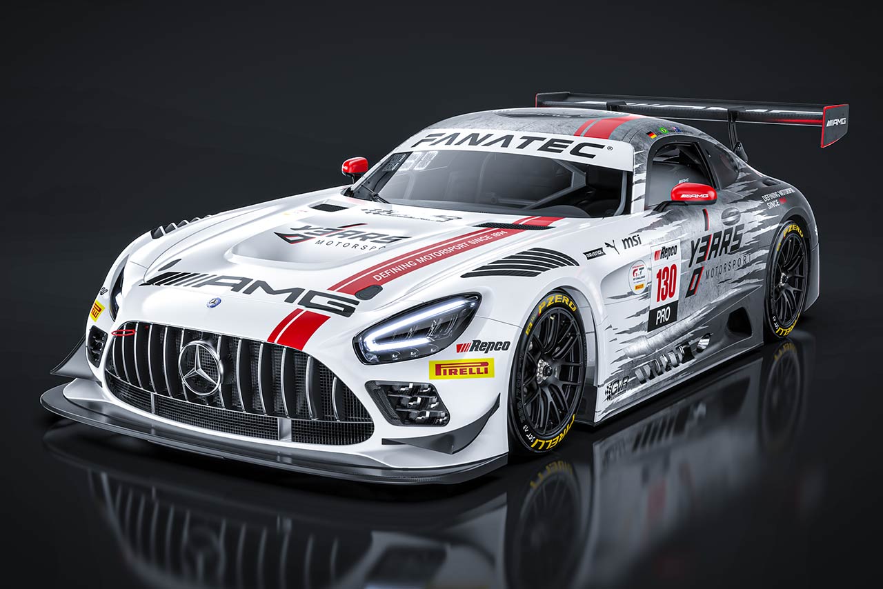 2024年2月、バサースト12時間レースに特別カラーリングで参戦するグループM・レーシングの130号車メルセデスAMG GT3 Evo
